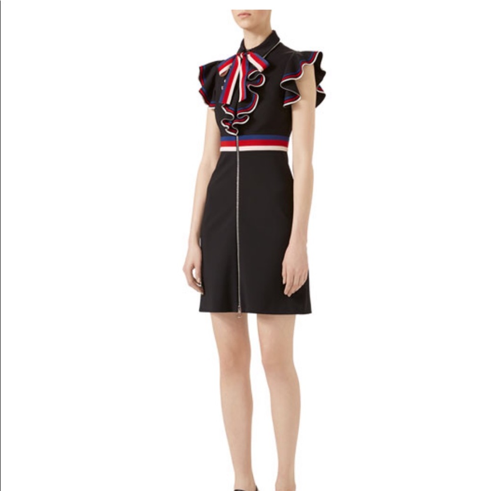 Gucci Sylvie Web Stretch Jersey Dress
